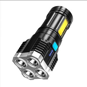 LED Flashlight, With USB Rechargeable Cable.